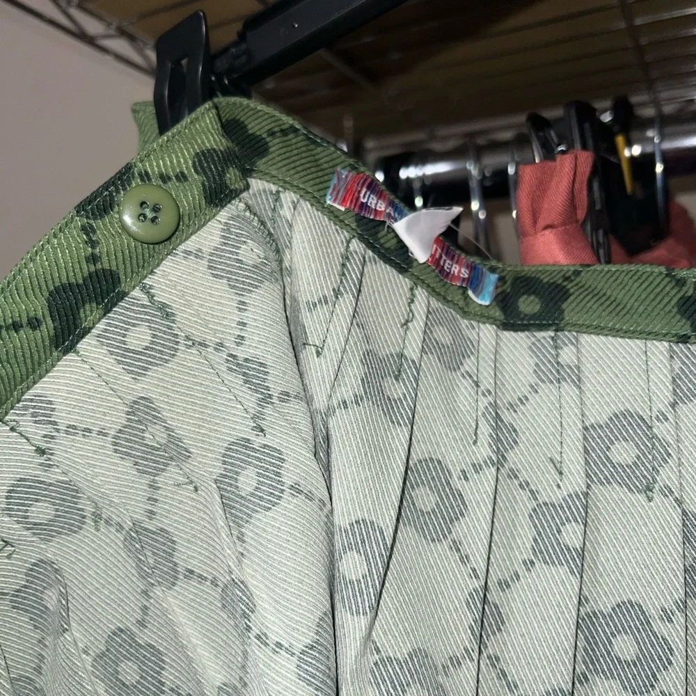 NWT Urban Outfitters Green Skirt with Purple and Orange Bands - Picture 5 of 5
